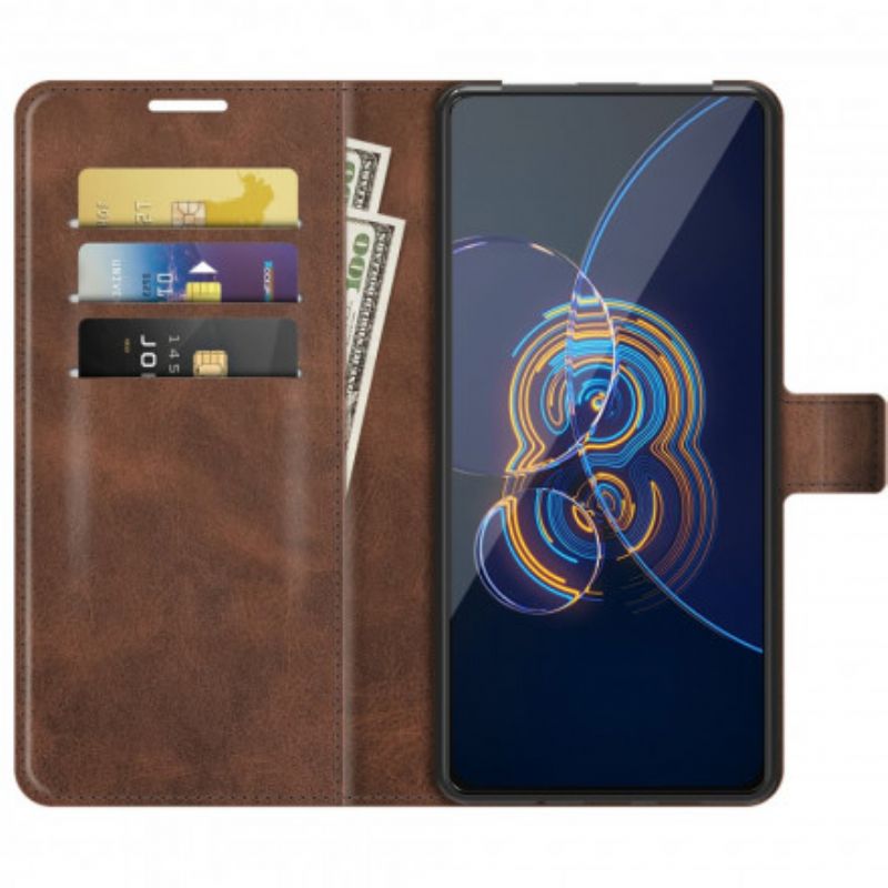 Lederhüllen Asus Zenfone 8 Flip Handyhülle Kunstleder Slim