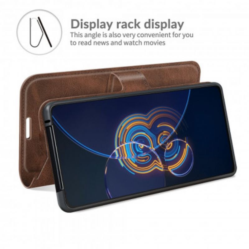 Lederhüllen Asus Zenfone 8 Flip Handyhülle Kunstleder Slim