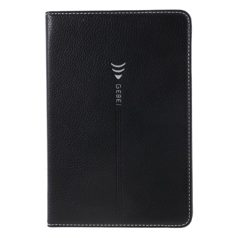 Flip Case iPad Mini 4 Schwarz Gebei Litschiimitatleder