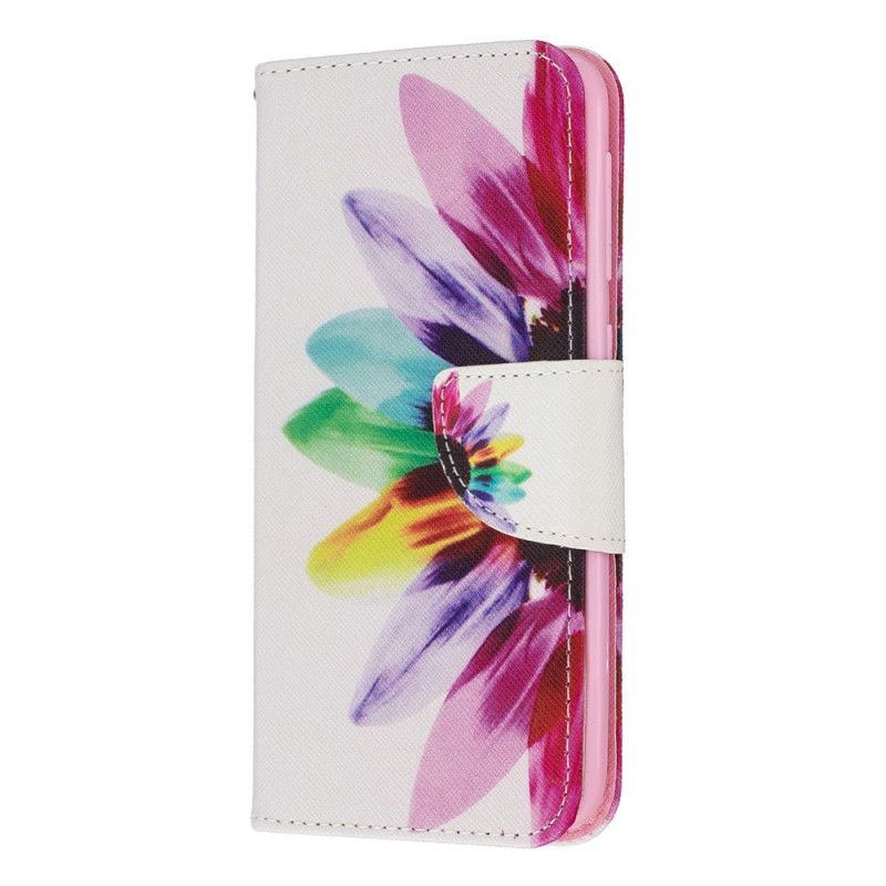 Lederhüllen Für Samsung Galaxy A10E Aquarellblume