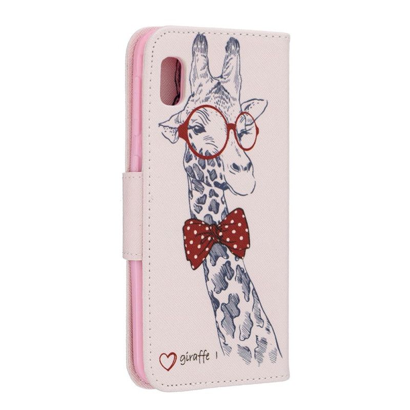 Lederhüllen Samsung Galaxy A10E Handyhülle Nerd-Giraffe