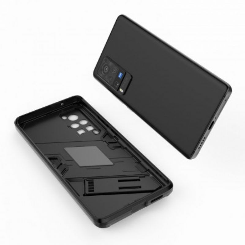 Handyhülle Für Vivo X60 Pro Freihändiger. Abnehmbarer Ständer Mit Zwei Positionen
