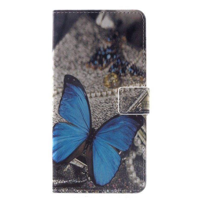 Lederhüllen Huawei Mate 20 Pro Blauer Schmetterling