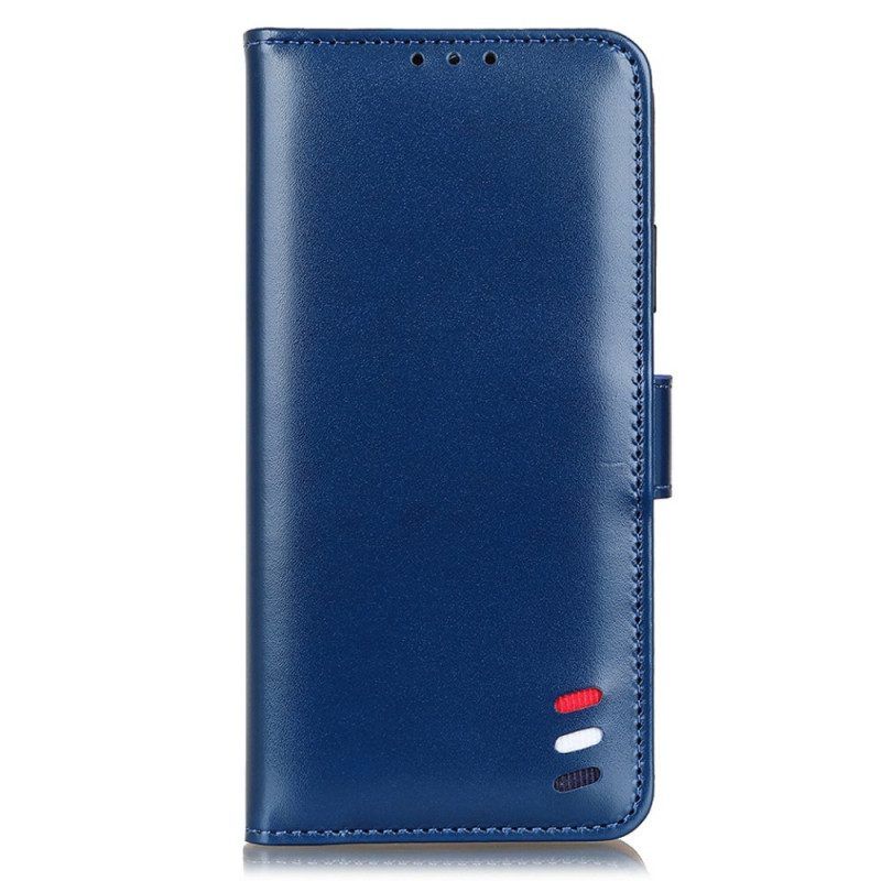 Flip Case Für Xiaomi Redmi Note 11 Pro Plus 5G Dreifarbiger Ledereffekt