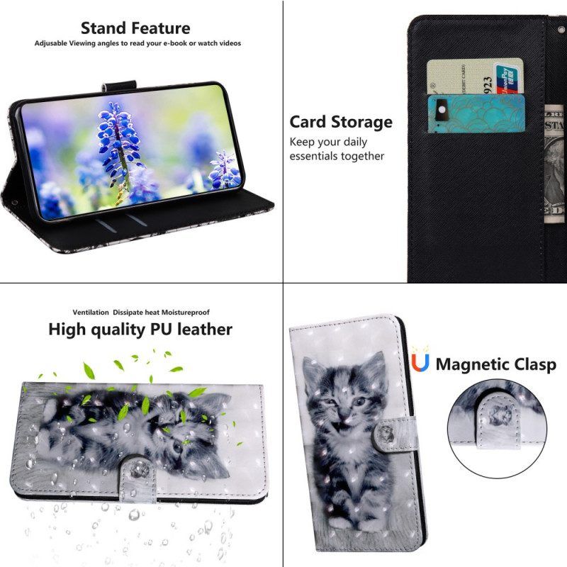 Flip Case Für Xiaomi Redmi Note 11 Pro Plus 5G Ignatius Das Kätzchen