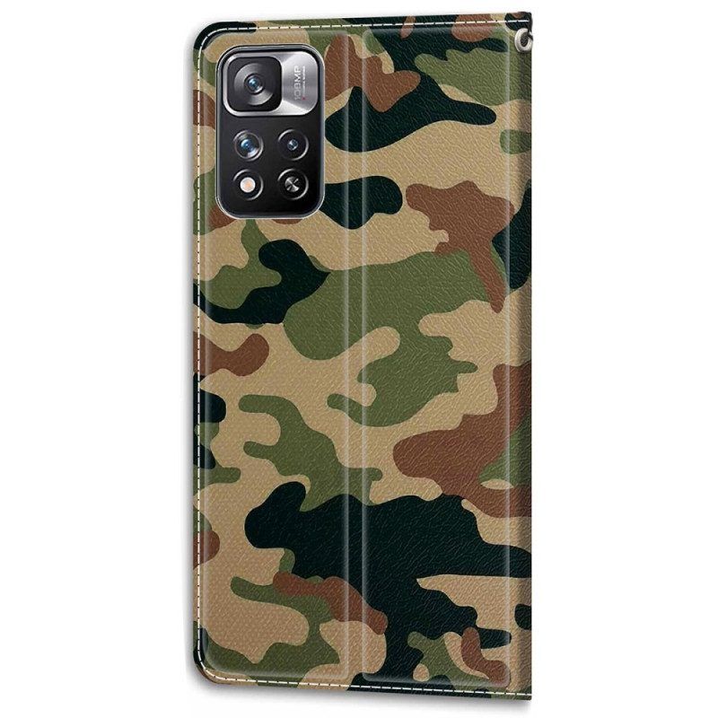 Flip Case Für Xiaomi Redmi Note 11 Pro Plus 5G Militärische Tarnung