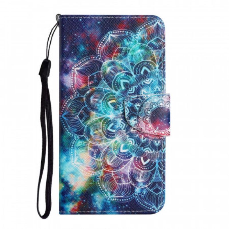 Flip Case Für Xiaomi Redmi Note 11 Pro Plus 5G Mit Kordel Auffälliges Riemchen-mandala