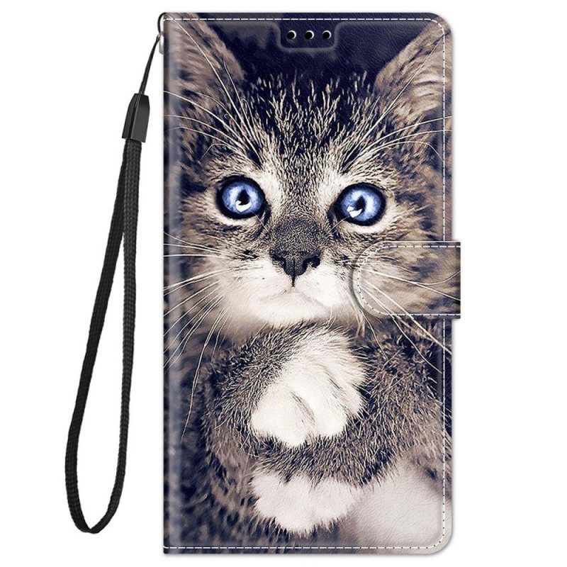 Flip Case Für Xiaomi Redmi Note 11 Pro Plus 5G Mit Kordel Tanga-katzen-fan