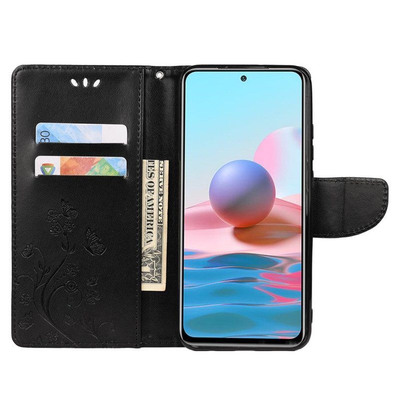 Flip Case Für Xiaomi Redmi Note 11 Pro Plus 5G Schmetterlinge Und Blumen