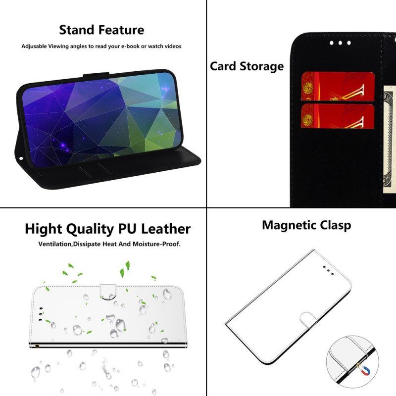 Flip Case Für Xiaomi Redmi Note 11 Pro Plus 5G Spiegelabdeckung Aus Kunstleder