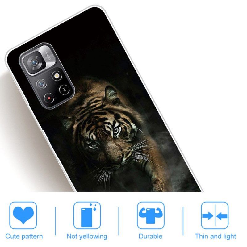 Handyhülle Für Xiaomi Redmi Note 11 Pro Plus 5G Flexibler Tiger