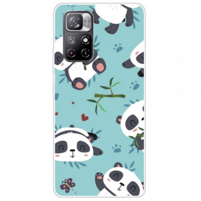 Handyhülle Für Xiaomi Redmi Note 11 Pro Plus 5G Panda-haufen Aus Silikon