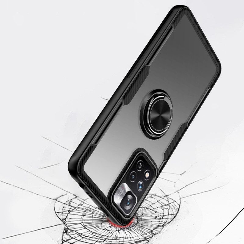 Hülle Für Xiaomi Redmi Note 11 Pro Plus 5G Kohlefaser-metallring