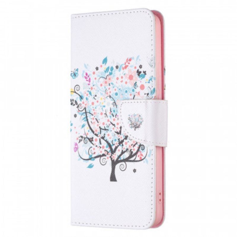 Lederhüllen Für Xiaomi Redmi Note 11 Pro Plus 5G Geblümter Baum