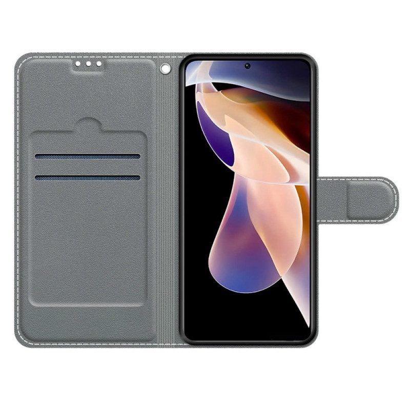 Lederhüllen Für Xiaomi Redmi Note 11 Pro Plus 5G Mit Kordel Riemchen-marmor-eleganz