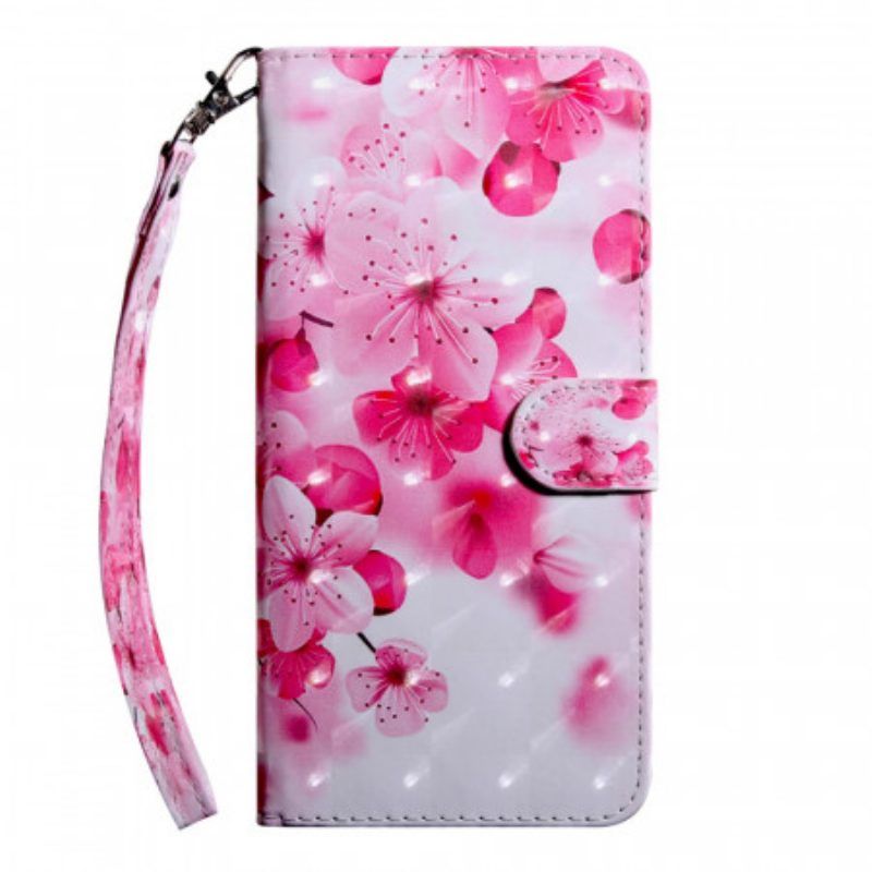 Lederhüllen Für Xiaomi Redmi Note 11 Pro Plus 5G Pinke Blumen
