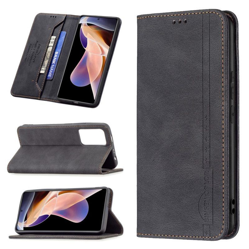 Schutzhülle Für Xiaomi Redmi Note 11 Pro Plus 5G Flip Case Binfen Color Rfid-nähen