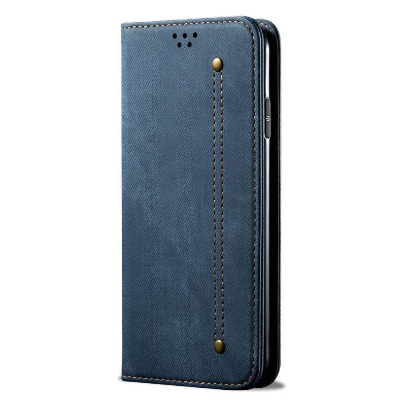Schutzhülle Für Xiaomi Redmi Note 11 Pro Plus 5G Flip Case Denim-stoff
