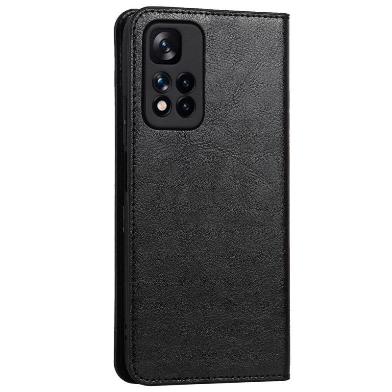 Schutzhülle Für Xiaomi Redmi Note 11 Pro Plus 5G Flip Case Echtes Leder