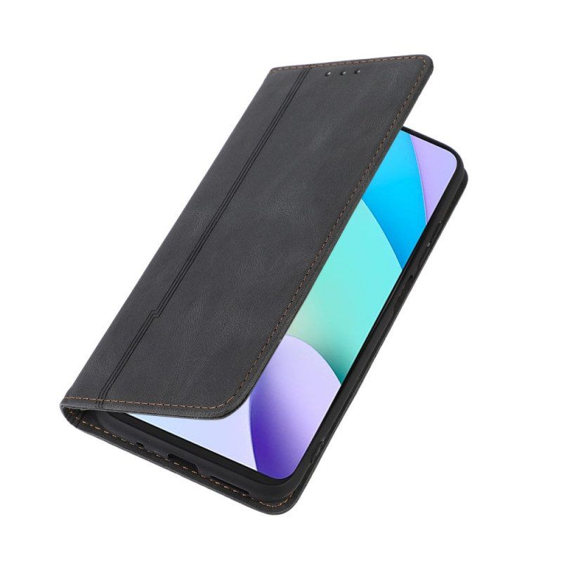 Schutzhülle Für Xiaomi Redmi Note 11 Pro Plus 5G Flip Case Stil Lederlinie