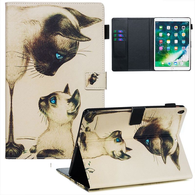 Lederhüllen Für iPad Pro 10.5" Beige Katzen