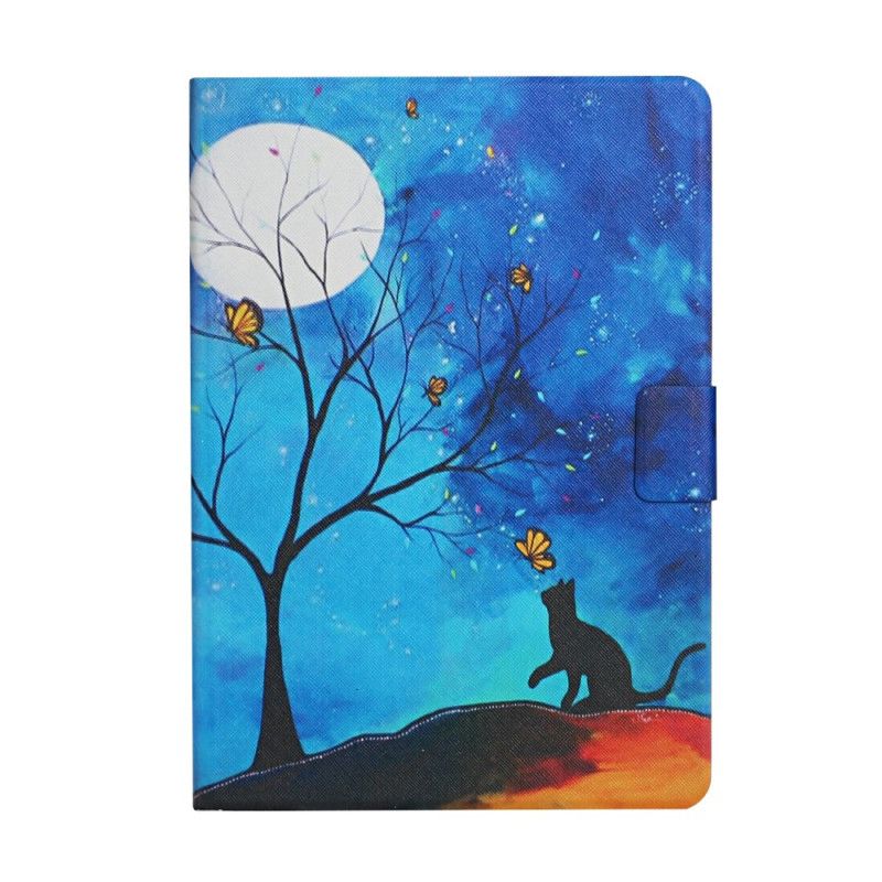 Lederhüllen Für iPad Pro 10.5" Gelb Baum Mit Mond Und Sonne