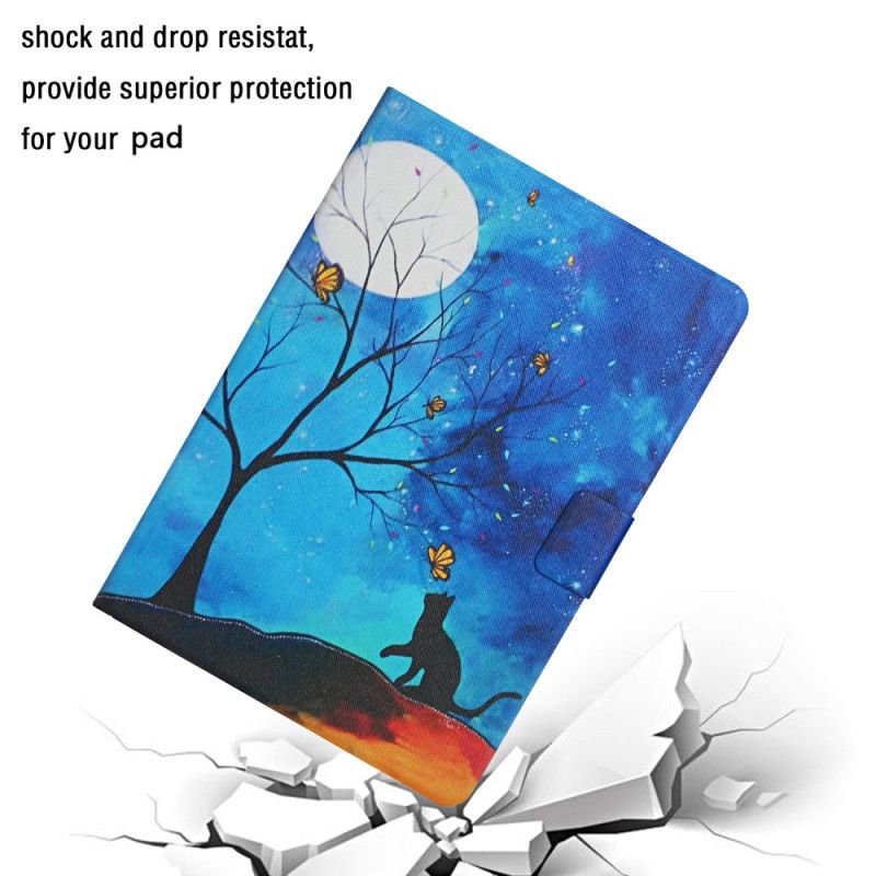 Lederhüllen Für iPad Pro 10.5" Gelb Baum Mit Mond Und Sonne