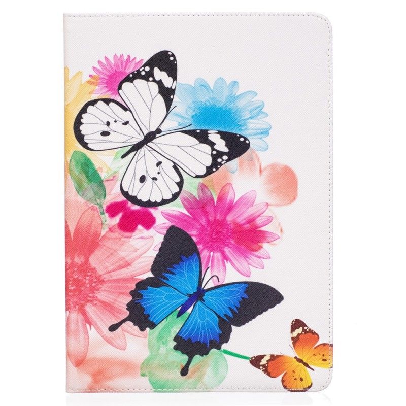 Lederhüllen iPad Pro 10.5" Bemalte Schmetterlinge Und Blumen