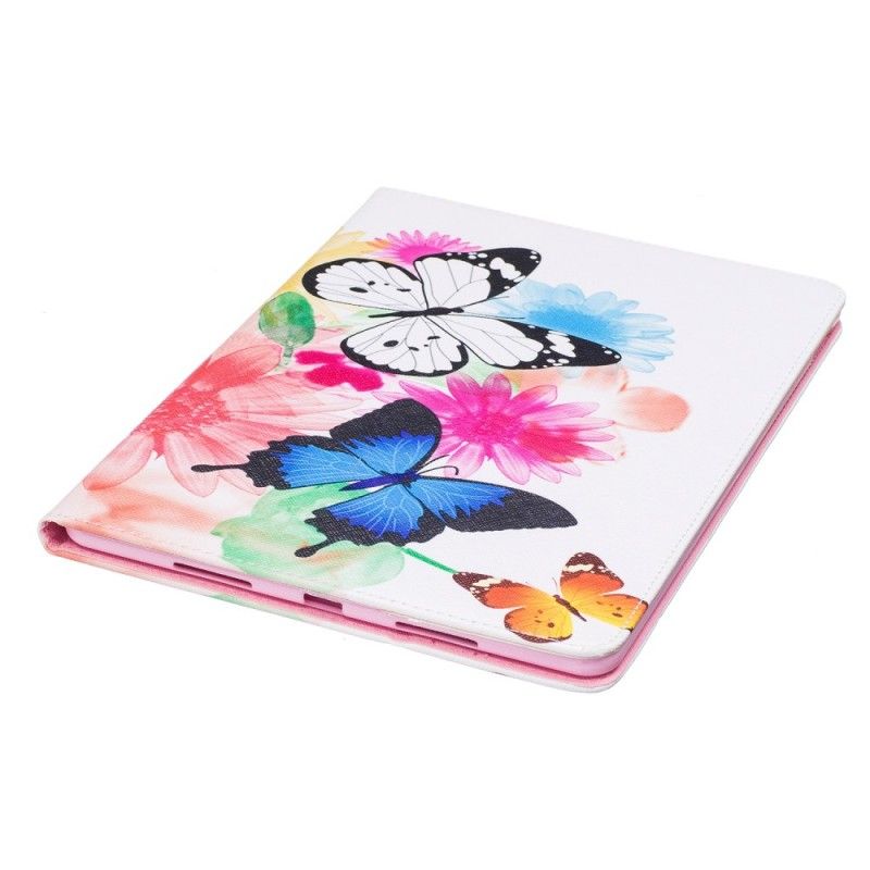 Lederhüllen iPad Pro 10.5" Bemalte Schmetterlinge Und Blumen