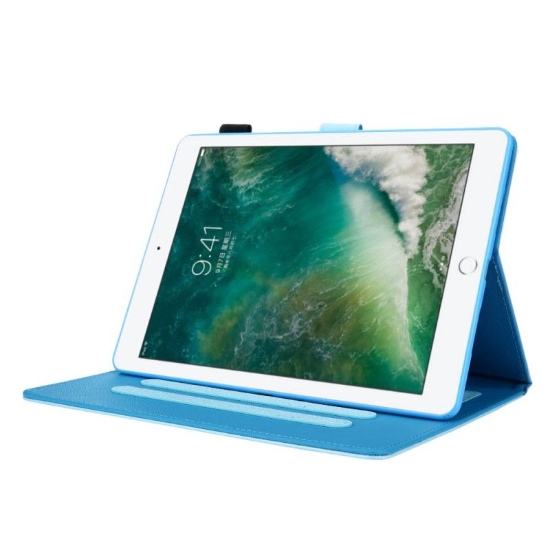 Lederhüllen iPad Pro 10.5" Schwarz Handyhülle Pastellfarbener Magnetverschluss