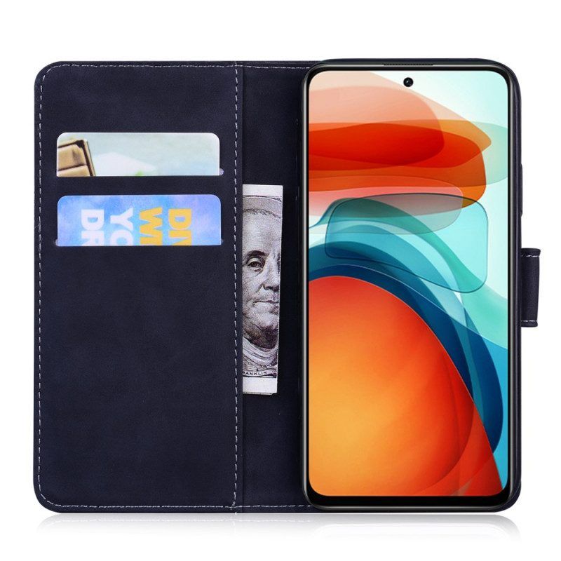 Flip Case Für Poco F4 Schmetterlingsdesign