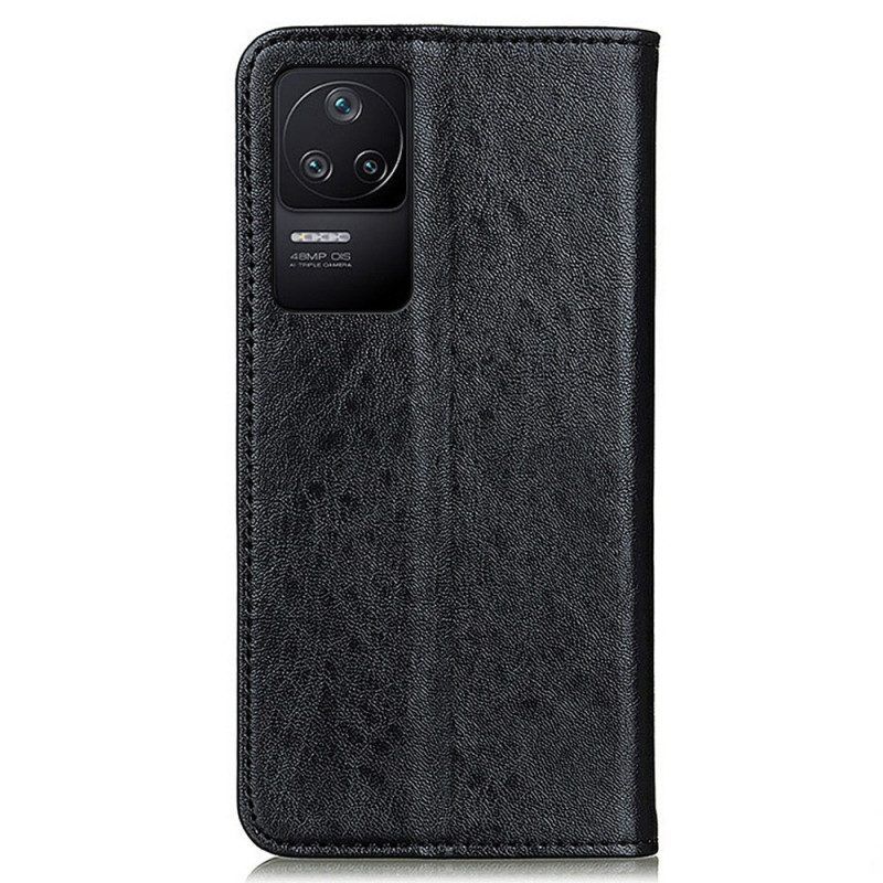 Schutzhülle Für Poco F4 Flip Case Leder-styling