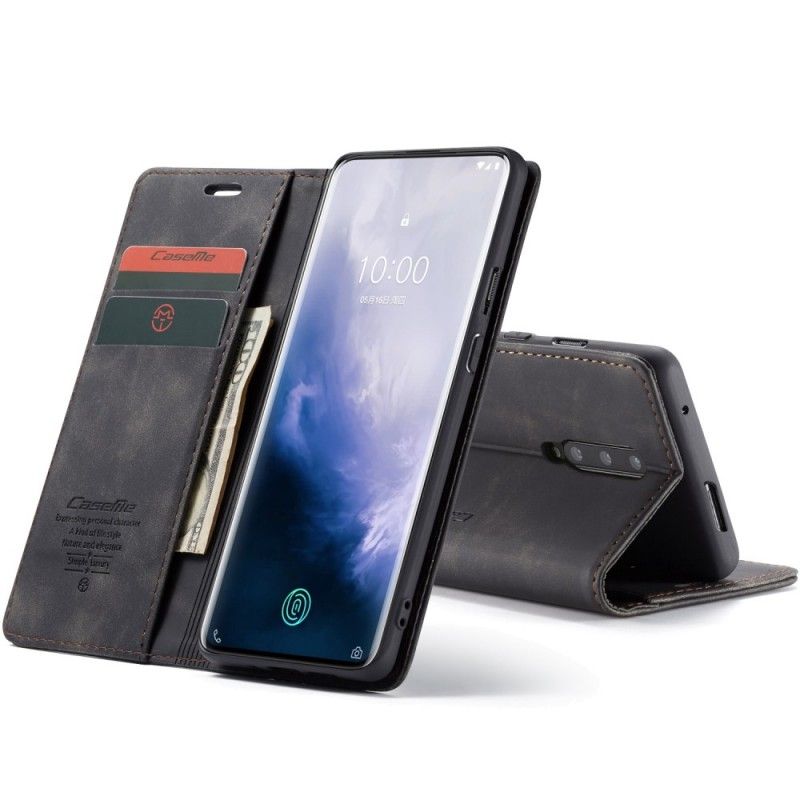 Flip Case OnePlus 7 Pro Schwarz Ledertasche