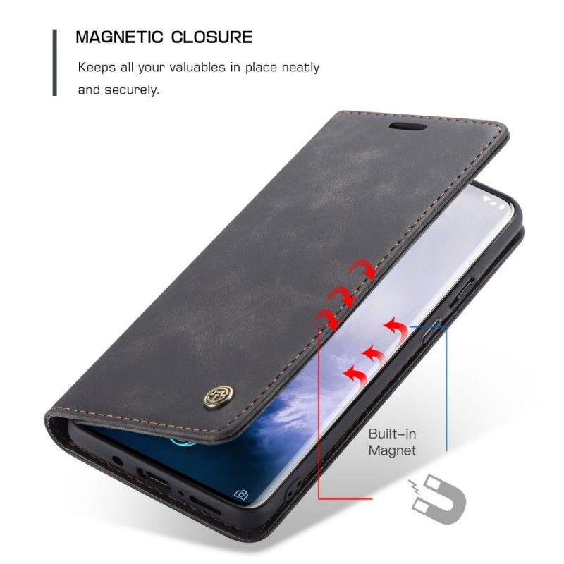 Flip Case OnePlus 7 Pro Schwarz Ledertasche