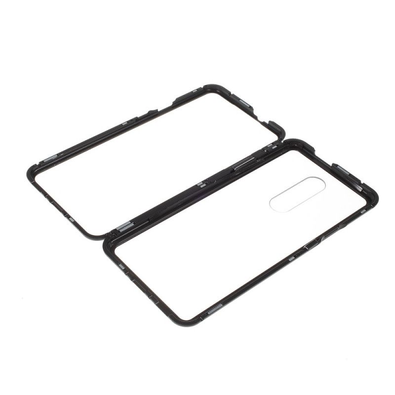 Flip Case OnePlus 7 Pro Schwarz Transparent Abnehmbar
