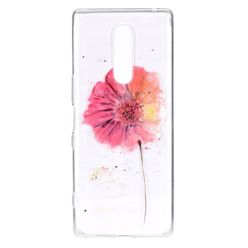 Hülle OnePlus 7 Pro Handyhülle Transparente Aquarellmohnblume