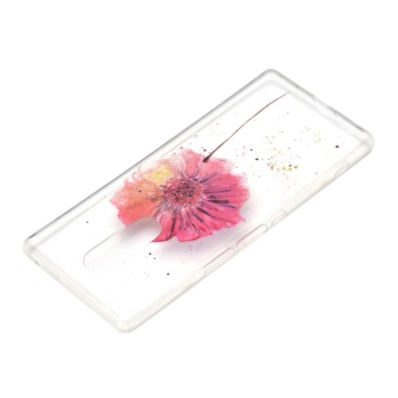 Hülle OnePlus 7 Pro Handyhülle Transparente Aquarellmohnblume