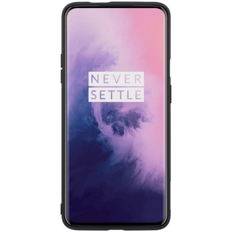 Hülle OnePlus 7 Pro Nillkin-Kunstfaser Und Magnetfolie