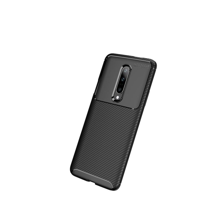 Hülle OnePlus 7 Pro Schwarz Flexible Kohlefasertextur