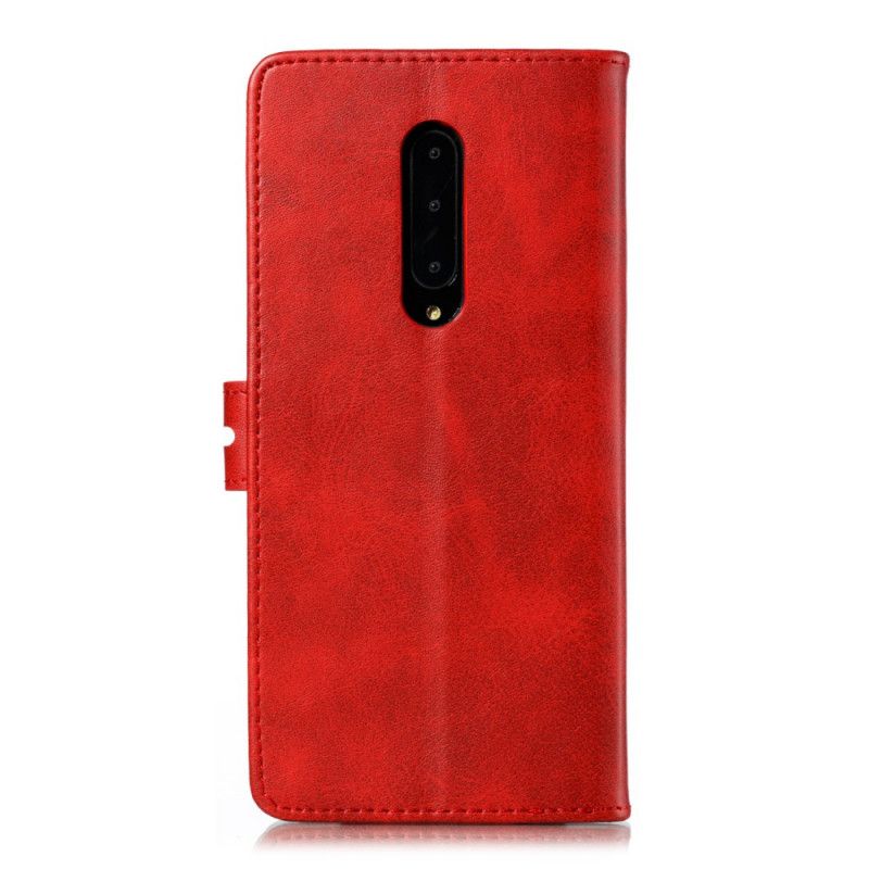 Lederhüllen OnePlus 7 Pro Rot Kätzchen