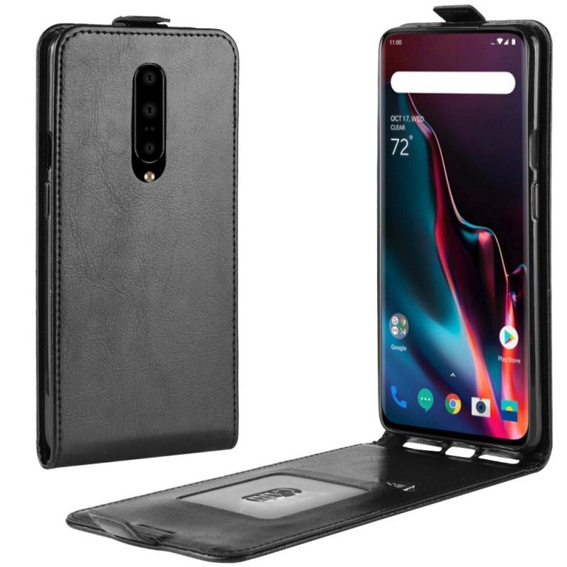 Lederhüllen OnePlus 7 Pro Schwarz Faltbar