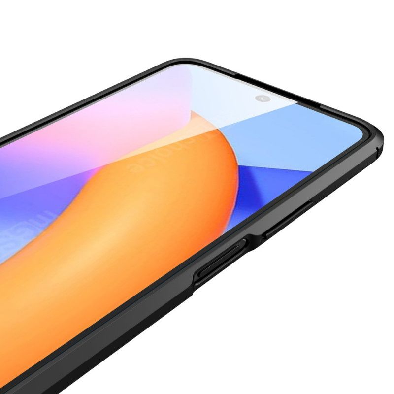 Hülle Für Honor 10X Lite Schwarz Doppellinien-Litschileder-Effekt