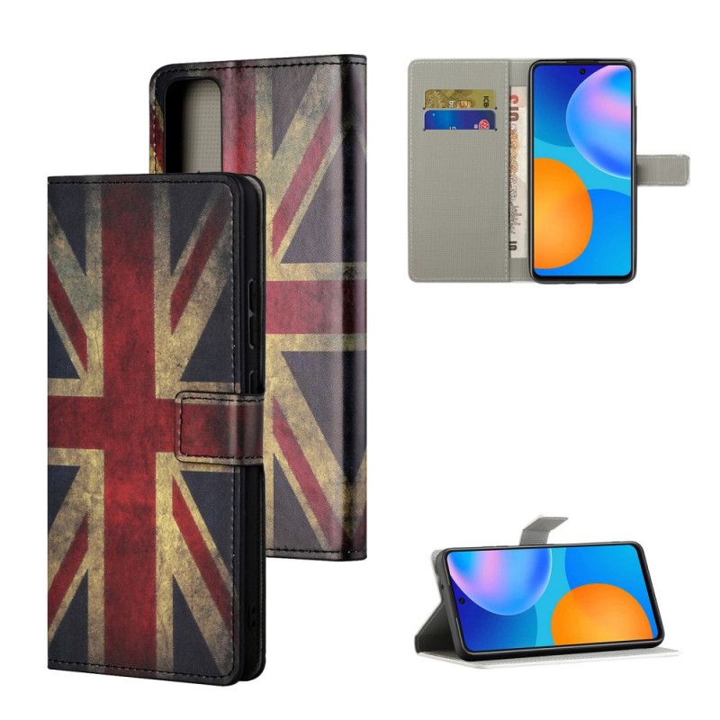 Lederhüllen Honor 10X Lite Handyhülle Englische Flagge