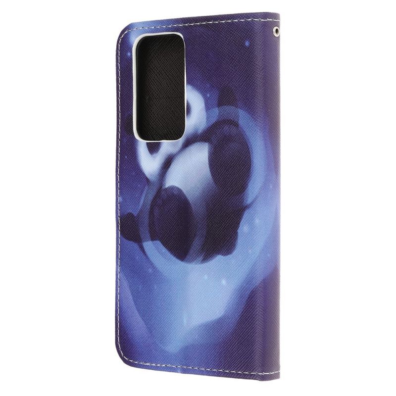 Lederhüllen Honor 10X Lite Panda-Raum Mit Tanga