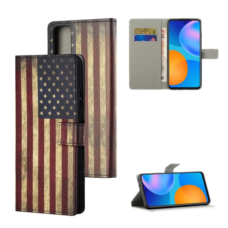 Lederhüllen Honor 10X Lite Usa-Flagge