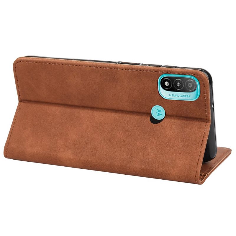 Flip Case Moto E20 / E30 / E40 Bicolor Business Lederoptik