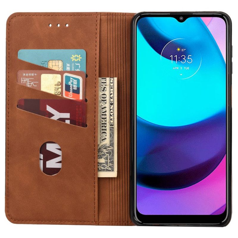 Flip Case Moto E20 / E30 / E40 Bicolor Business Lederoptik