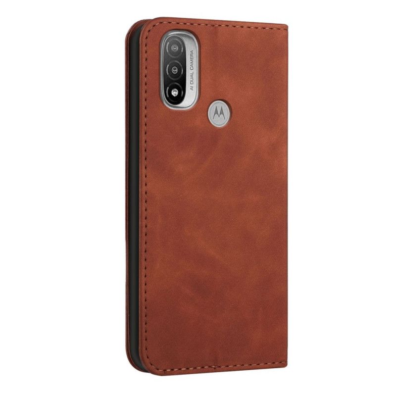 Flip Case Moto E20 / E30 / E40 Handyhülle Style Leder S-design