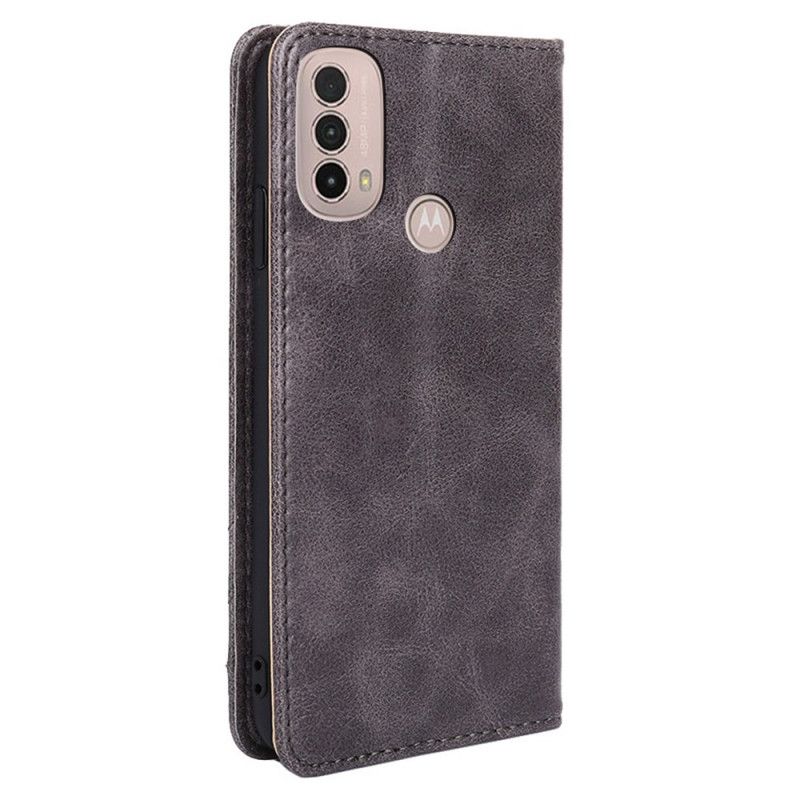 Flip Case Moto E20 / E30 / E40 Stil Lederniete