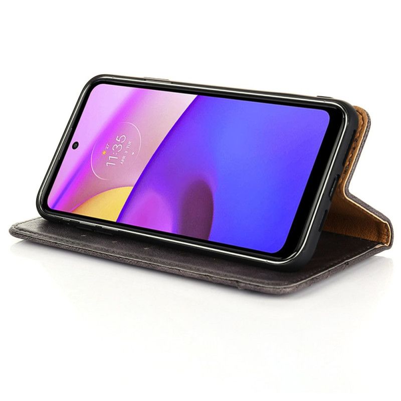 Flip Case Moto E20 / E30 / E40 Stil Lederniete